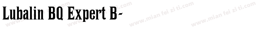 Lubalin BQ Expert B字体转换